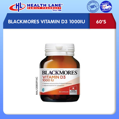 BLACKMORES VITAMIN D3 1000IU (60'S)